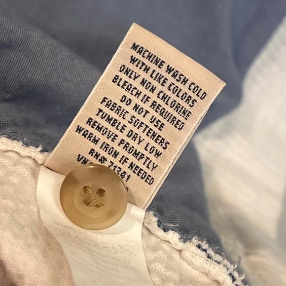 Vintage LL Bean Comfort Corduroy Long Sleeve Button Up Shirt Jacket Ivory Size S - Picture 6 of 7